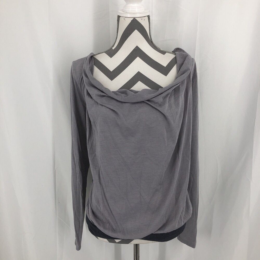 Cha Sor Long Sleeve Women's Top Shirt Size Medium Gray